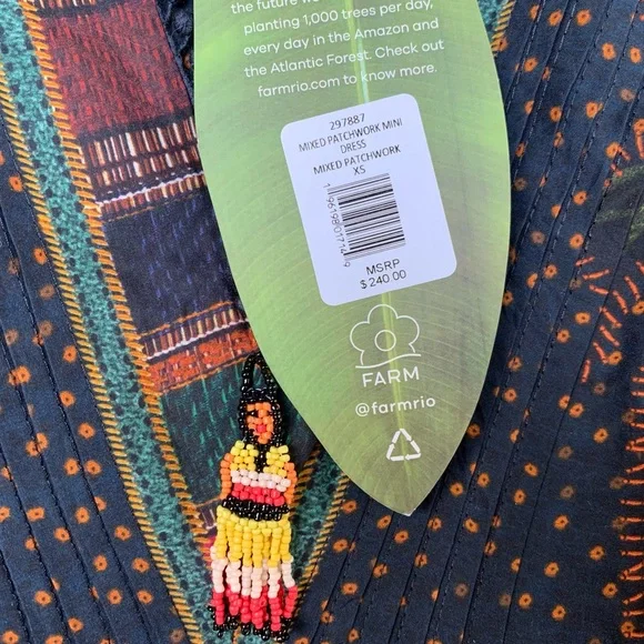 FARM RIO Mixed Patchwork Mini Dress (NWT) - Picture 14 of 14